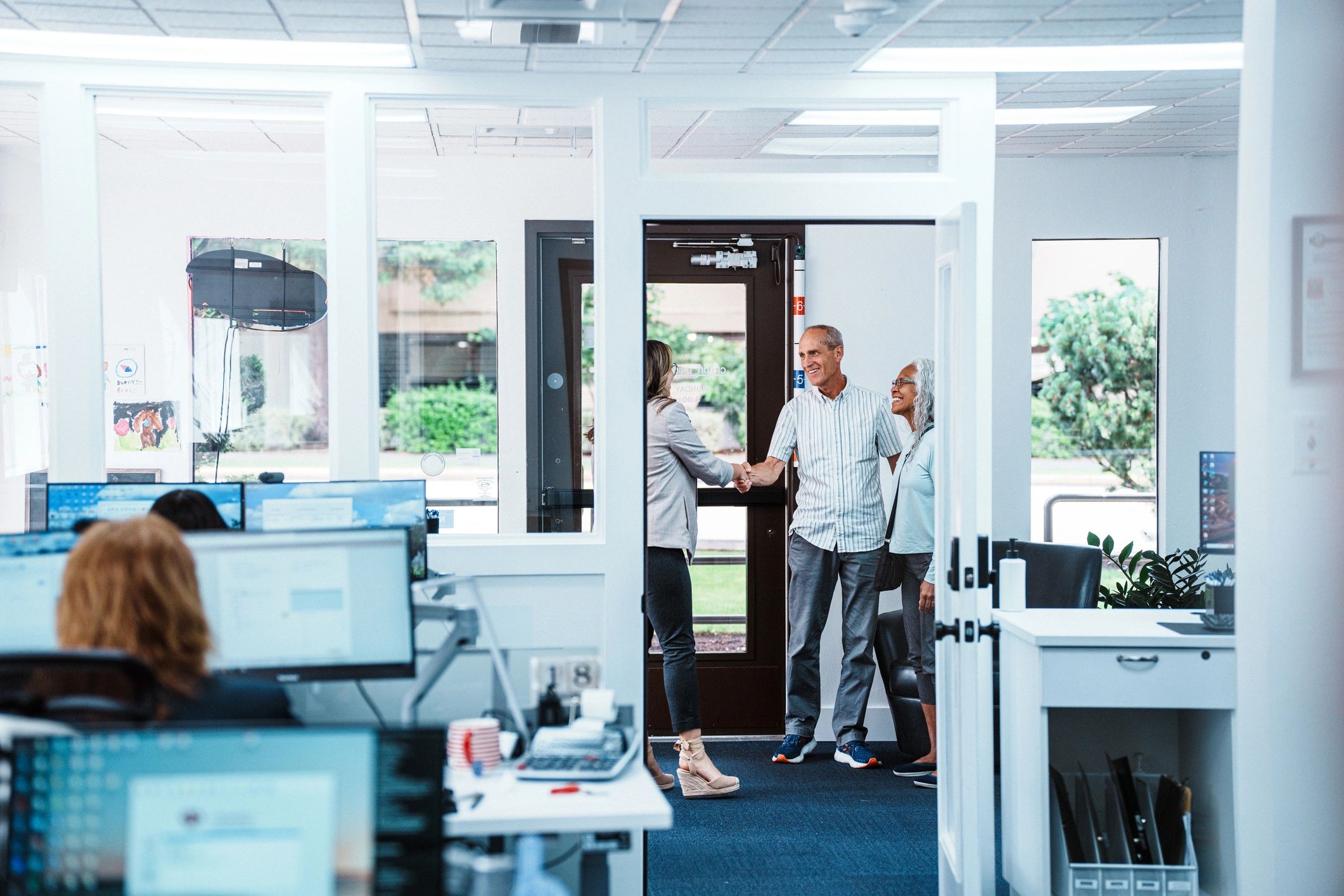 Financial consultation meeting in a professional office